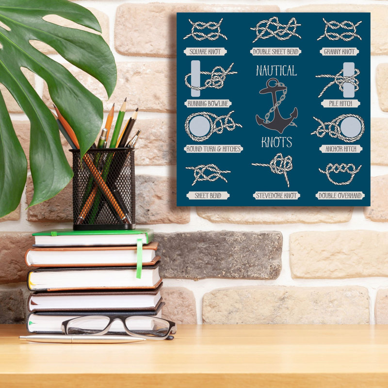 «Nautical Knots» par Epic Portfolio, art mural sur toile, H 12 po x l 12 po x P 0,75 po