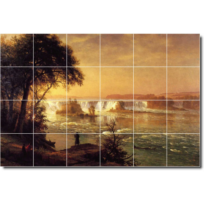 Carreau de céramique décorative 36 po x 24 po 6 po x 6 po, Chute d'eau 544