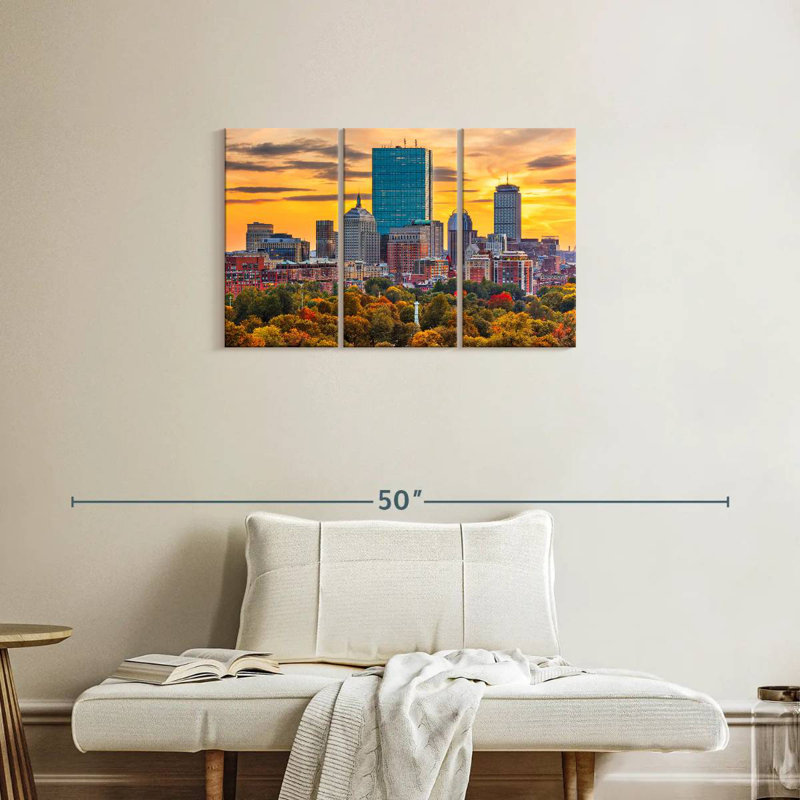 Nicci Boston, coucher de soleil d'automne, H 20 po x l 33 po