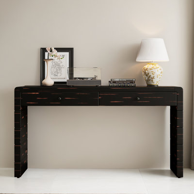 55"" Console Table Sofa Table with 2 Drawers for Entryway -  Latitude Run®, DCCF43A91E224A11804655FEB2A0674E