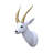 Jaliene White Gazelle Head Life Size Statue