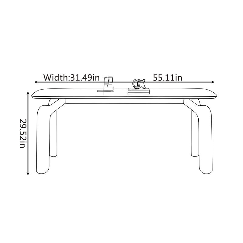 Hager, H 29,52 po x L 55,11 po x l 31,49 po