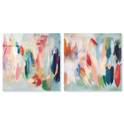 Ensemble de décor mural « Amonada Duet » avec impression acrylique « Sunset » par Art Remedy, prêt à  accrocher, 12 x 12