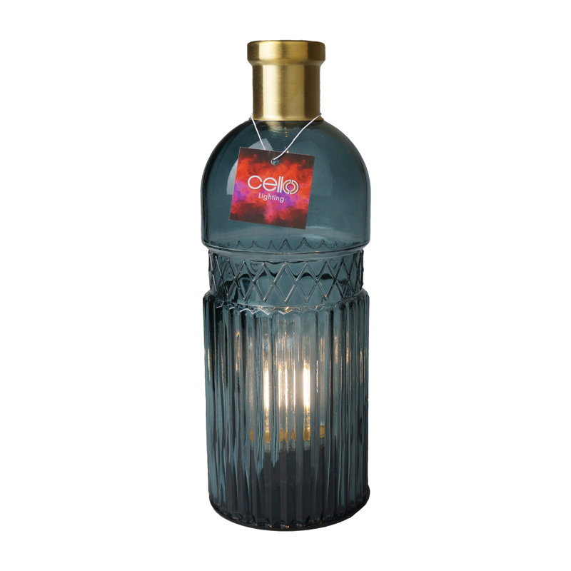 Glass Novelty Lamp, Lake Blue