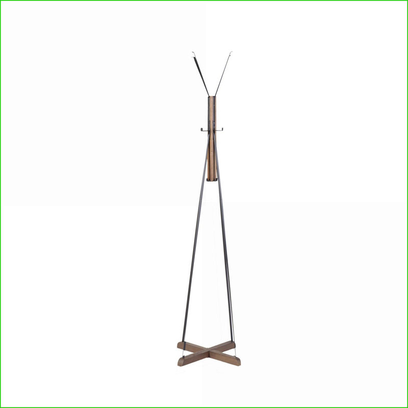 Hall Tree with 6 Hooks, Storage Bench &amp; Shoe Shelf | Modern Entryway Organizer | Brown | MDF