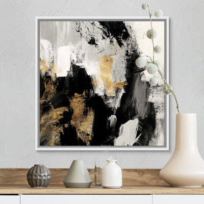 " Neutral Gold Collage I " by Victoria Borges Painting Print