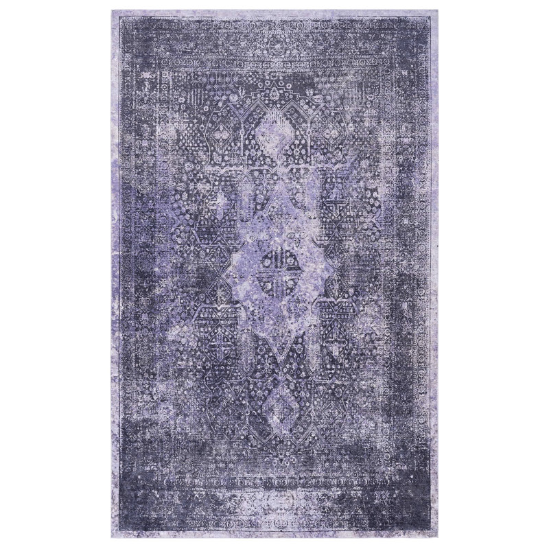 Washable Area Rug 6x9, Non-slip Backing, Foldable, For Living Room, Bedroom, Kitchen, Dining Room - Practical Option Machine Washable, Low-pile, Foldable Versatile