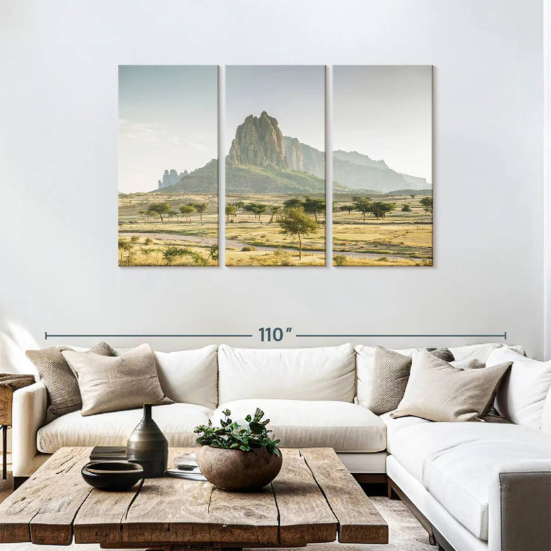 Ethiopian Mountainscape, 48" H x 74" W