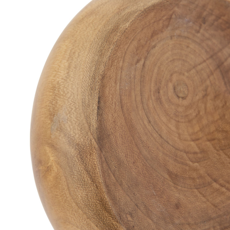 Vase de table en bois massif, Brun