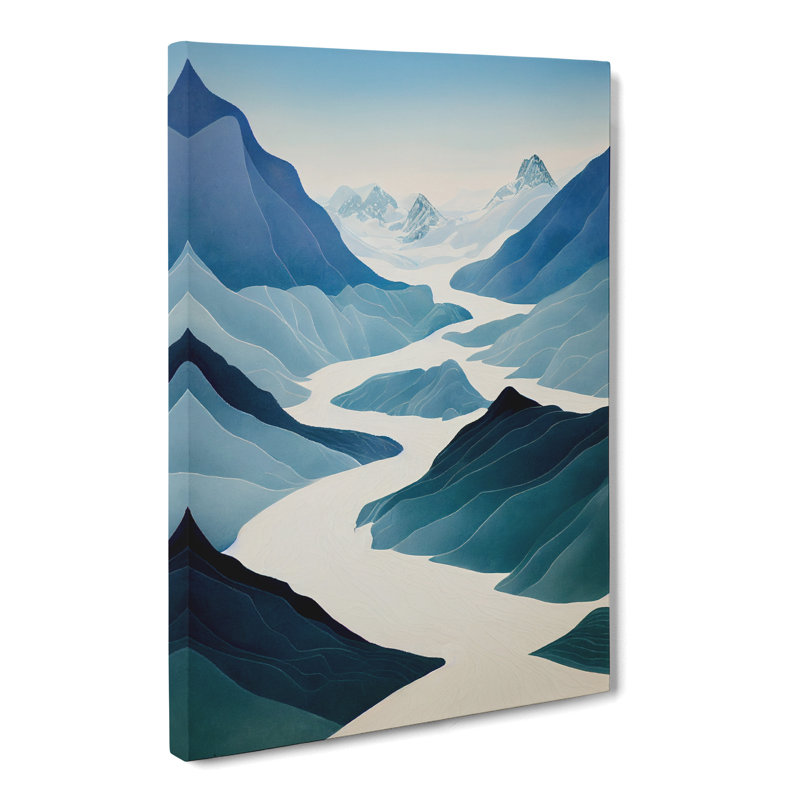 Glacier Pathway - Wrapped Canvas, 76cm H x 50cm W x 3cm D