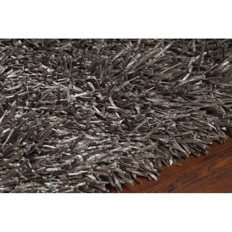 Hand Loomed Area Rug in Gray, Rectangle 7'9" x 10'6"