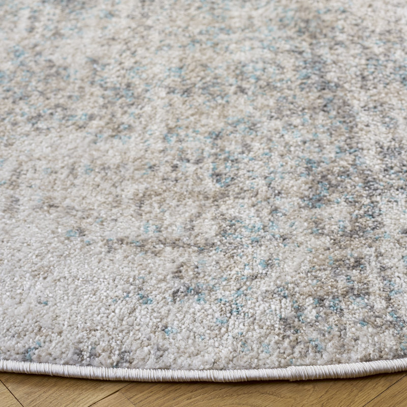 Alaric Geometric Area Rug, Round 91 cm