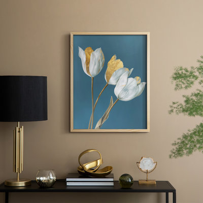 Reproduction encadrée FLORAL Series CXLIX - bois massif
