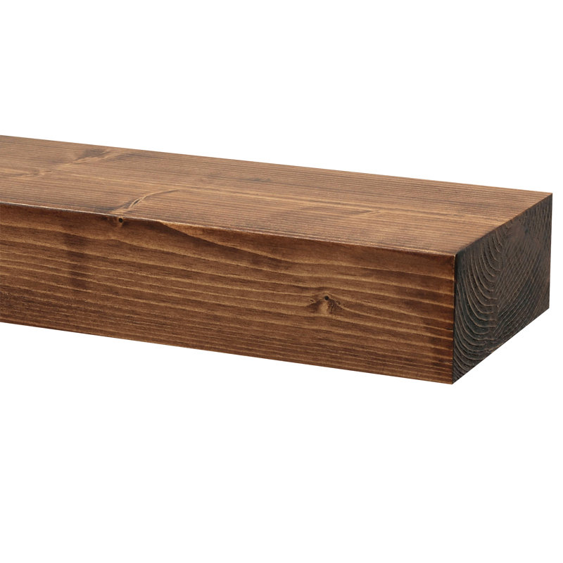 Smooth Timber Floating Shelf – Versatile Mantel & Wall Shelf, Brown, 60"