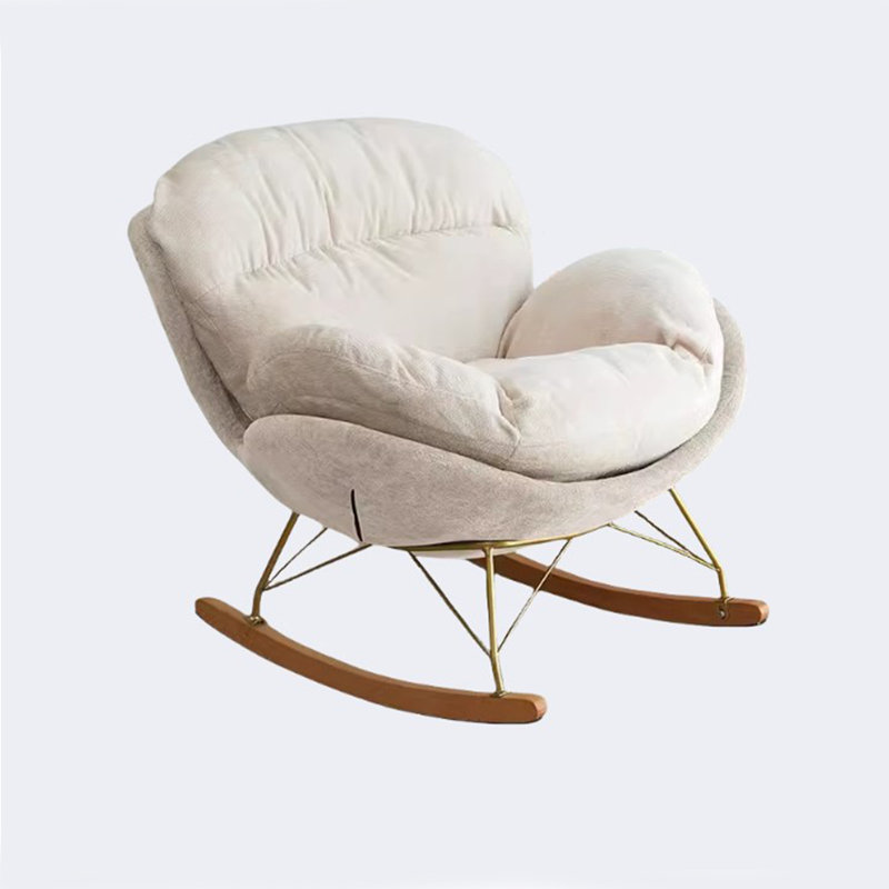 Chaise berçante Nordic Light Luxury Art, Blanc