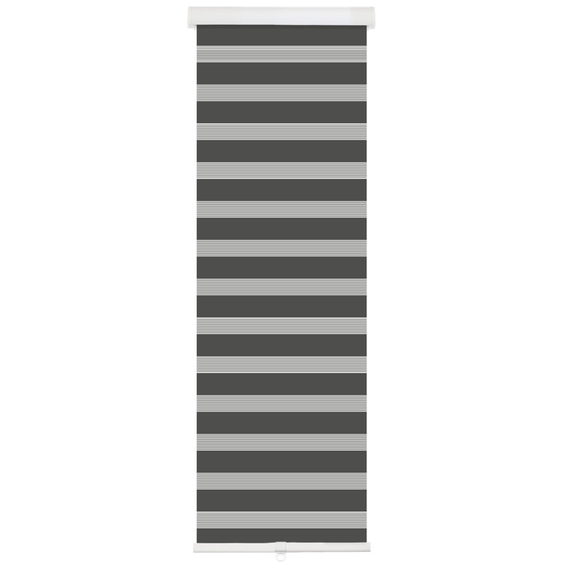 Rideau roulant semi-transparent obscurcissant sans cordon, gris, L 24 po x L 72 po