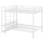 Lit superposé double en métal avec lumières DEL, tablettes de rangement en maille et crochets à vêtements, lit superposé à cadre en fer moderne-2051074274