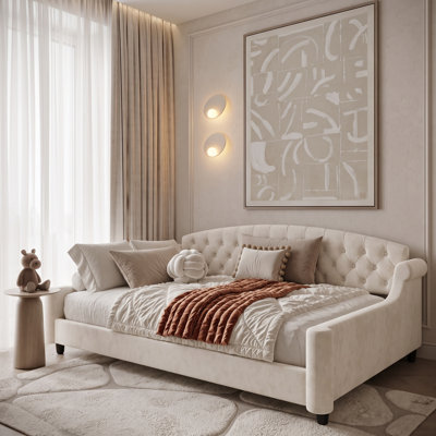 Velvethaven Modern Luxury Tufted Button Daybed