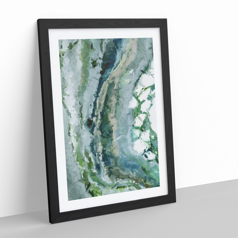 Come Go With Me Abstract - Single Picture Frame Painting, Black Framed, 34cm H x 25cm W x 2cm D