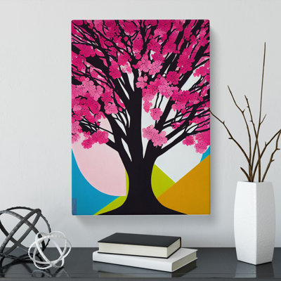 Cherry Blossom Tree Pop - Wrapped Canvas