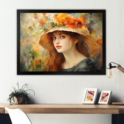 Bertan le chapeau fleuri par Auguste sur toile