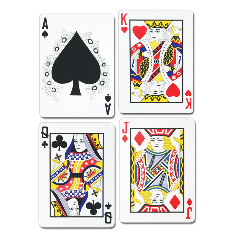 Jeu de 12 découpes pour cartes à jouer, H 25,81 po x l 19,38 po x P 1 po