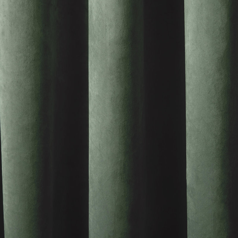 Montrose Eyelet Blackout Curtains, Width 117 x Drop 137 cm, Dark Green