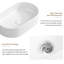 Lavabo de salle de bain ovale au-dessus du comptoir, lavabo vasque en porcelaine blanche de 19 po x 12 po, lavabo de meuble-lavabo moderne, lavabo en céramique Art
