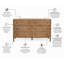 Commode 6 tiroirs Chatham - Finition érable chaud