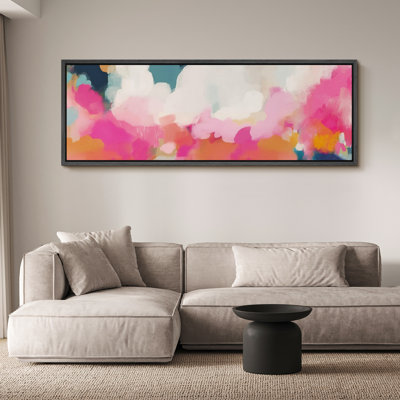 Abstract Colorful Strokes " Abstract Pastel Clouds Colorful Paint Strokes Retro Fine Art Extra Large Decorative Colorful "