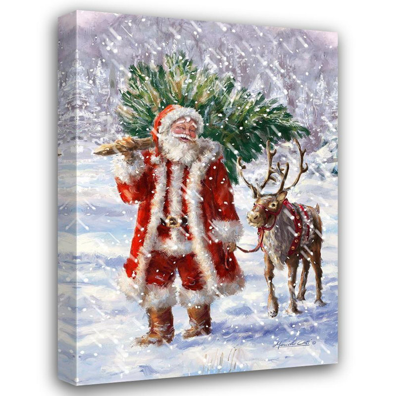 «The Holiday Aisle® Corti, Marcello», reproduction d'art sur toile tendue: North Pole Tree 19604, 48'' H x 35'' W