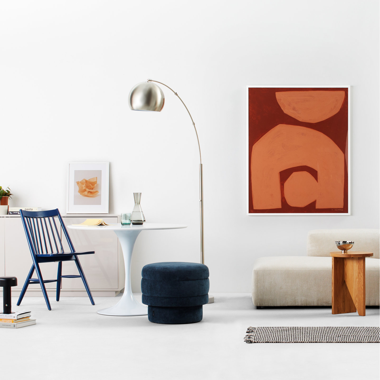 Georgia 78'' Dimmable Floor Lamp, Brushed Steel