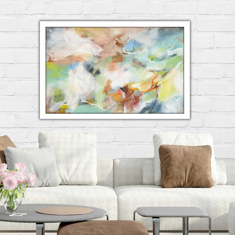 Possibilités - Peinture, Cadre blanc, H 33,5 po x l 49,5 po x P 1 po