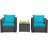 Alycen 2 - Person Patio Conversation Set with Cushions-726803166-726803167
