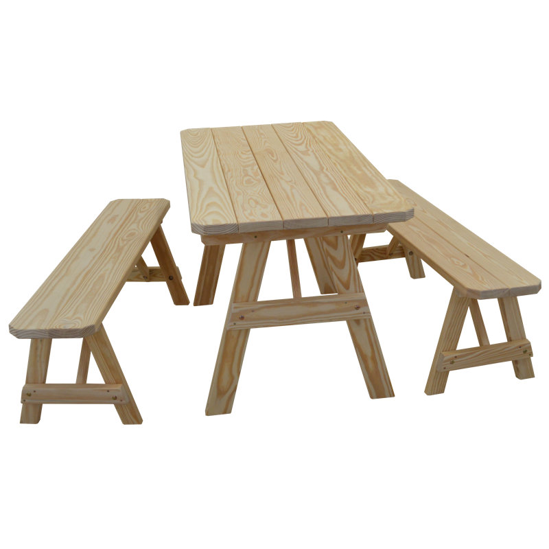 Table de pique-nique pour l'extérieur Woodstock, 44 x 27 x 30, Sans finition