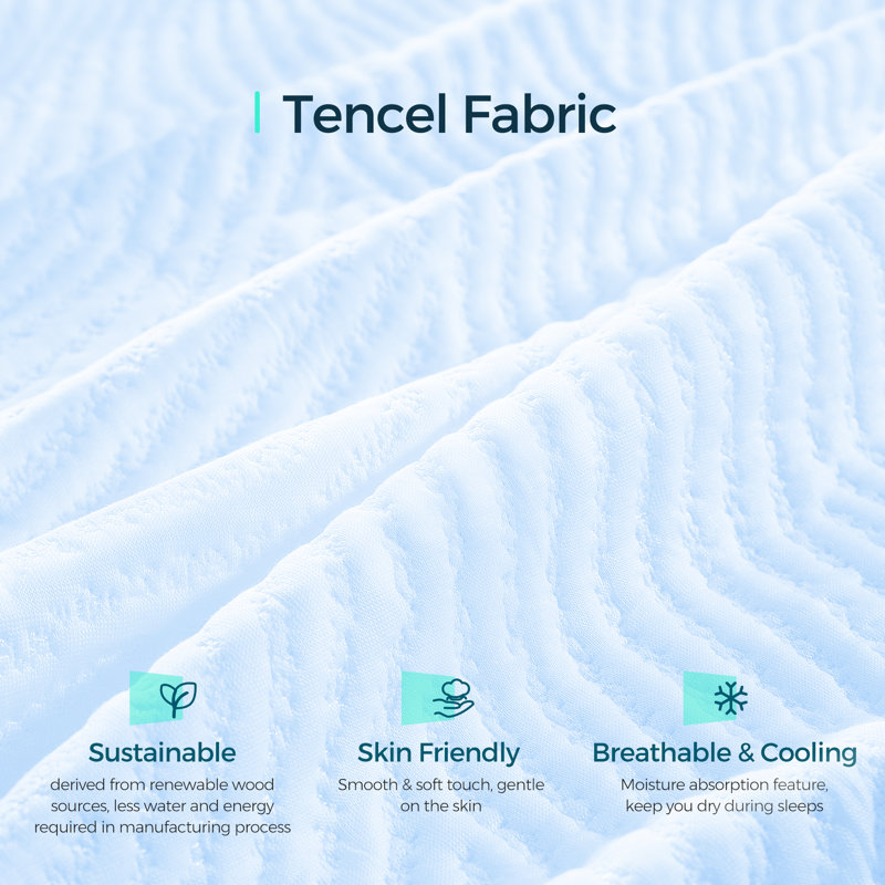 2 Inch Memory Foam Mattress Topper With Tencel Cover, 2", Full XL