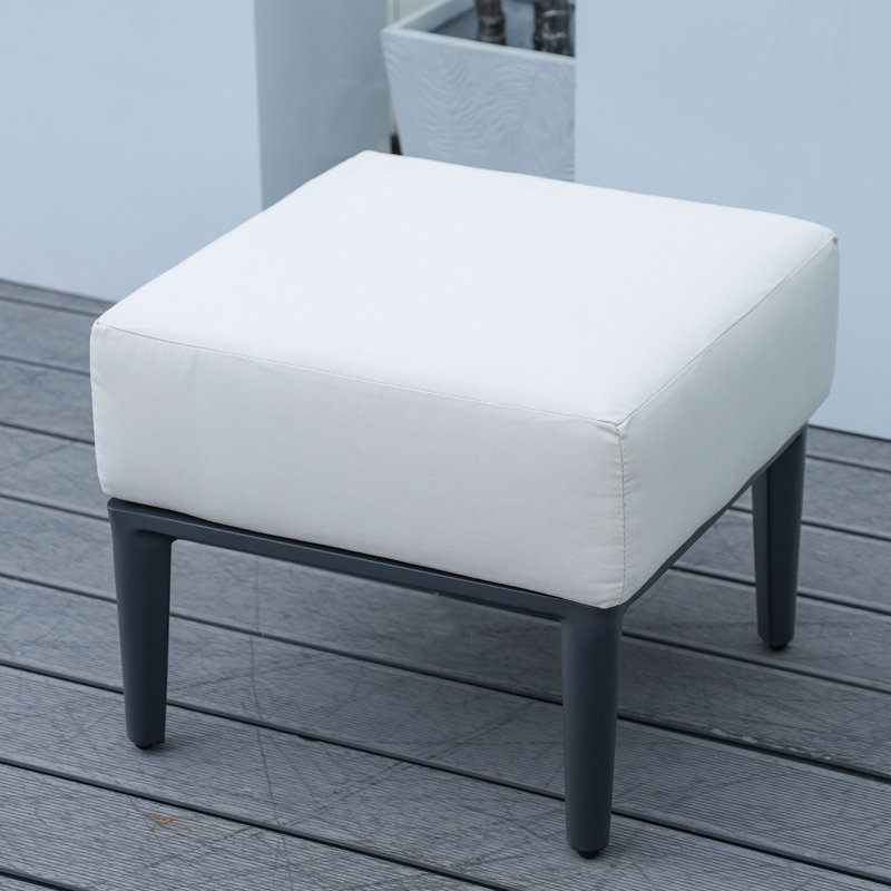 Repose-pieds d'extérieur en aluminium avec coussin