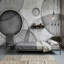 Décoration murale industrielle amovible en béton à texture ciment-599358001-599358007