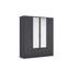 Bari hinged door wardrobe with practical drawers in the middle and handles-98242293-104828274