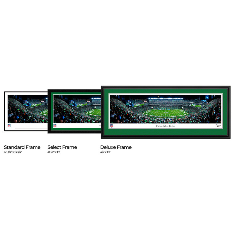 Eagles de Philadelphie, H 13,5 po x l 40 po x P 0,1 po, Unframed, Pas de tapis