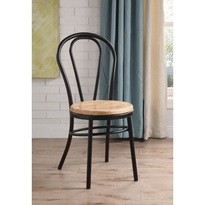 Cherel Side Chair (2Pc)Natural & Black Finish