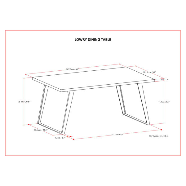 Dimensions du produit