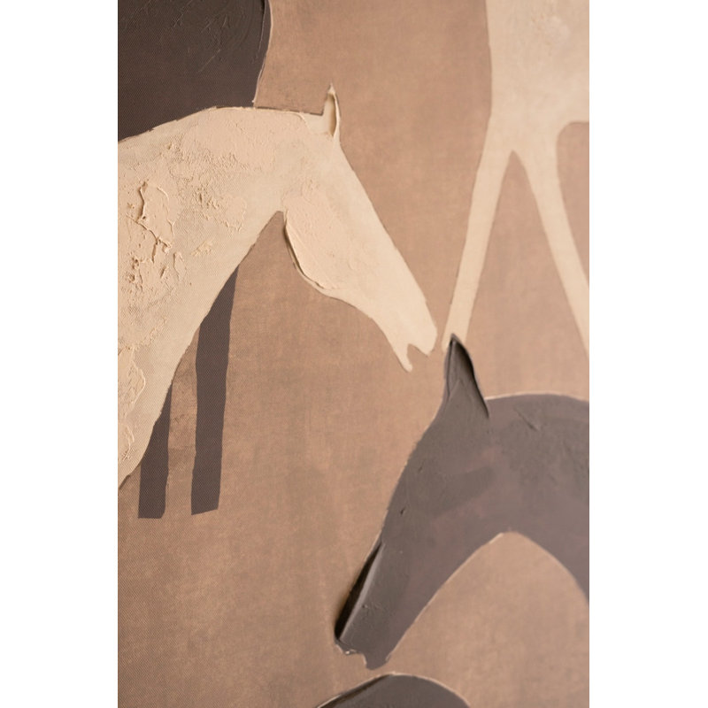  Décoration murale encadrée en bois, cinq chevaux, décor décoratif mural pour spa ou salle de bain