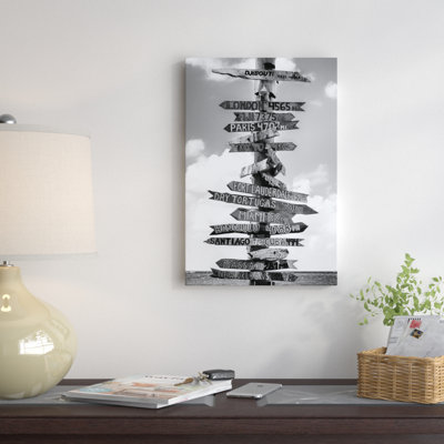 "Key West Directional Sign I" par Philippe Hugonnard, reproduction de photo sur toile tendue