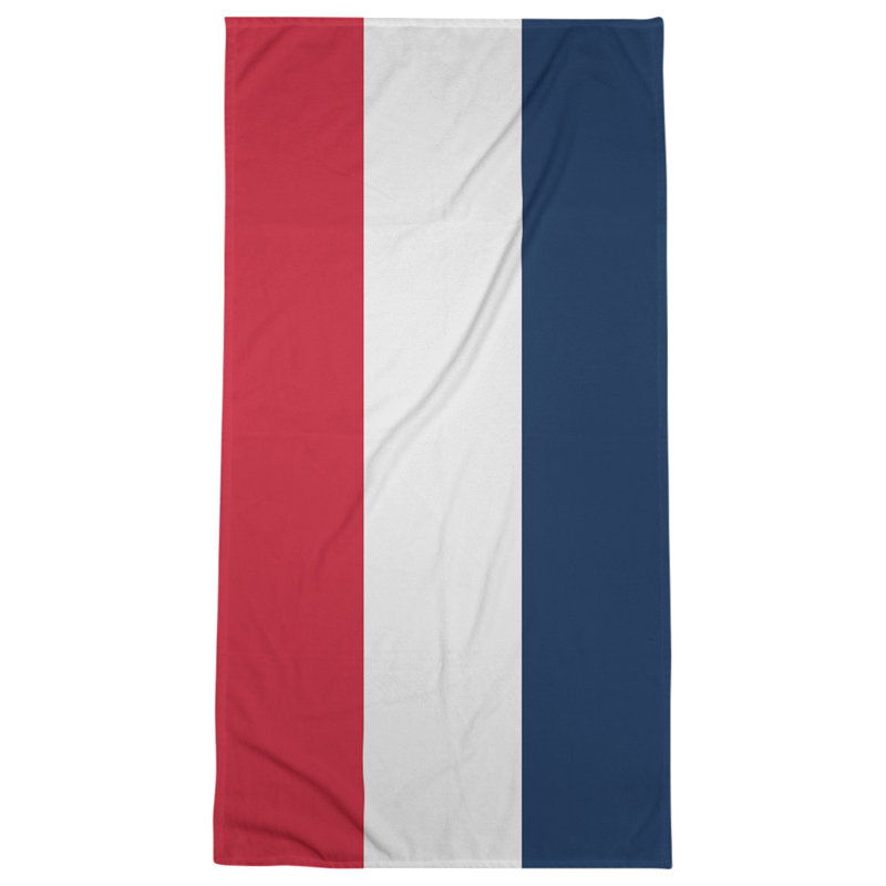 Lightweight Bath Towel, Red/White/Blue, Poly/Cotton