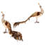 Golden Peacock - 18.5 Inches Set Of 2