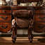 Tabouret de coiffeuse Vendôme classique européen 25 po – Dossier sculpté à la main en bois de cerisier avec assise rembourrée en velours et garniture cloutée traditionnelle, siège de coiffeuse de luxe d'antan, sobre et polyvalent