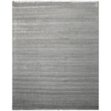 High-Quality Hand-Knotted Silver And Black Area Rug