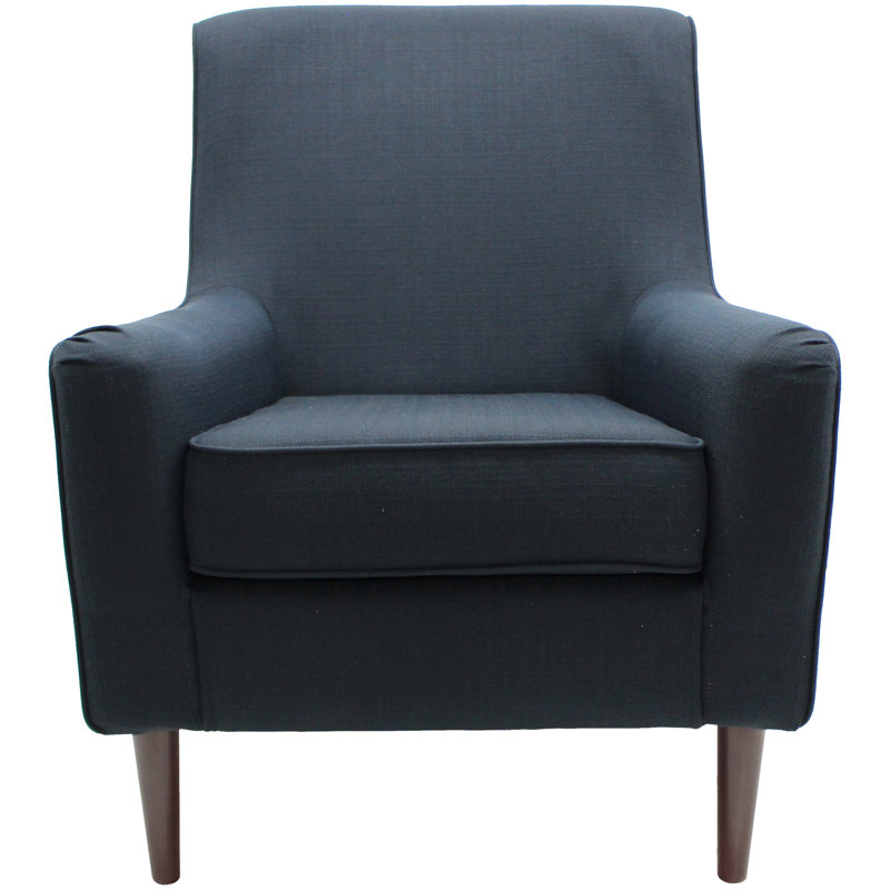Feurstein Upholstered Armchair, Klein Midnight Basketweave