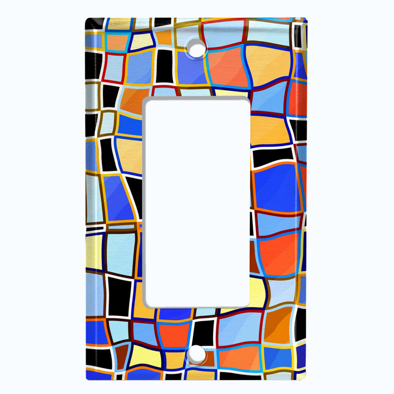 Plaque murale berçante en verre coloré coloré